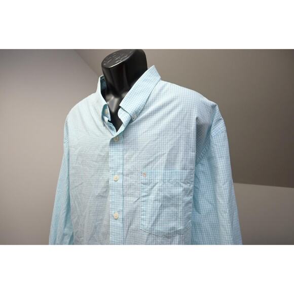 Izod Plaid Dress Shirt Long Sleeve Casual Button Up Mens Sz 3XL - Picture 1 of 8